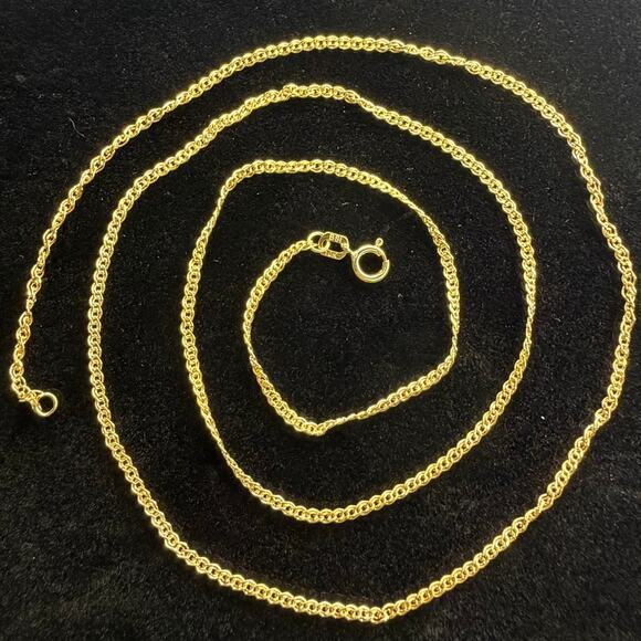 Unbranded Jewelry - Solid 10k Yellow Italian Gold Nona Link Chain Necklace 22" Long 2mm Wide